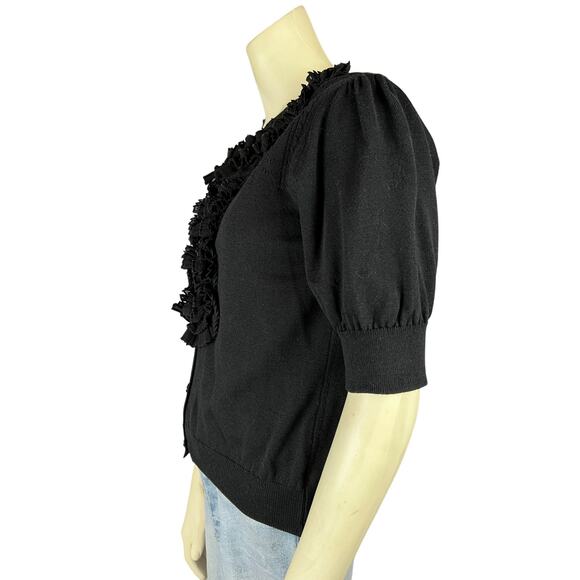 Hong Sun Wan Sweet Be Ruffle Neck Womens Cardigan sweater S Small - Picture 7 of 9